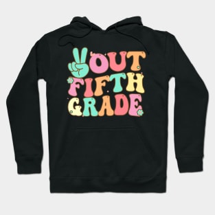 Peace Out Fifth 5th Grade Last Day School Graduation Hoodie